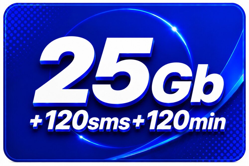 25 GB/ 120 SMS / 120 MIN